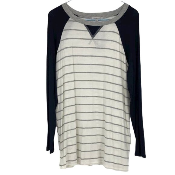 NWT - Silver Icing White Birch  Stripped White & Blue Long Sleeve T shirt M - Picture 1 of 16